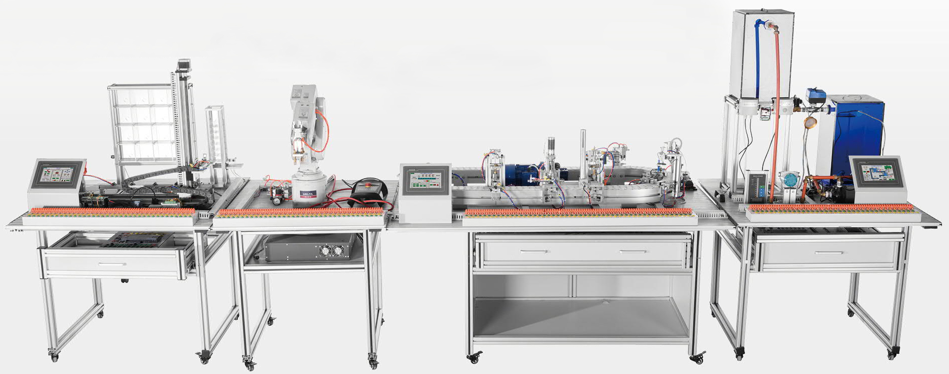 擬環(huán)形罐裝生產(chǎn)線實(shí)訓(xùn)考核系統(tǒng)考核裝置